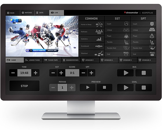 sports graphics, Streamstar SCOREPLUS &#8211; HOCKEY released.